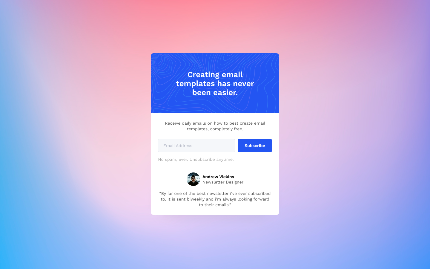 developed webpage